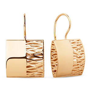 Серьги из красного золота