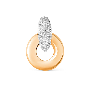 Подвеска из красного золота с фианитами