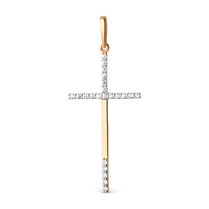 Подвеска из красного золота с фианитами