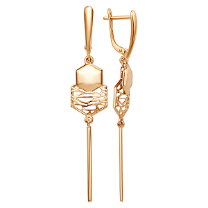 Серьги из красного золота