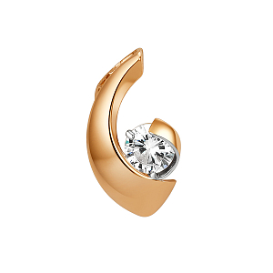 Подвеска из красного золота с фианитом