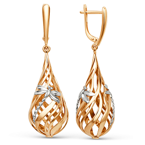 Серьги из красного золота