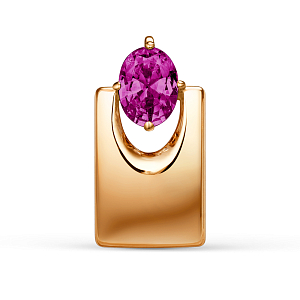 Подвеска из красного золота с корундом