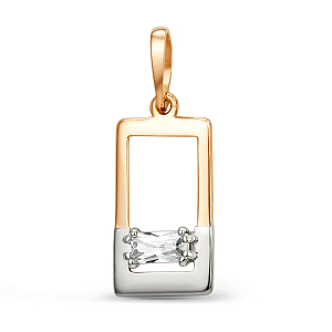 Подвеска из красного золота с фианитом