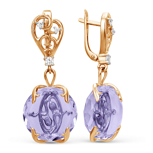 Серьги из красного золота