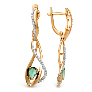 Серьги из красного золота