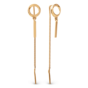 Серьги продевки из красного золота