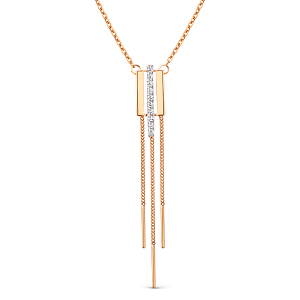 Колье из красного золота с фианитами